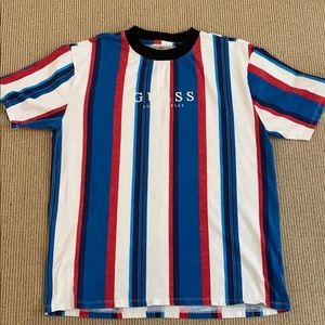 Guess Los Angeles striped t shirt